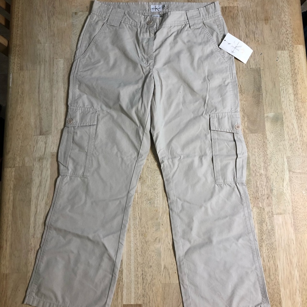 New Calvin Klein Cropped Cotton Pants